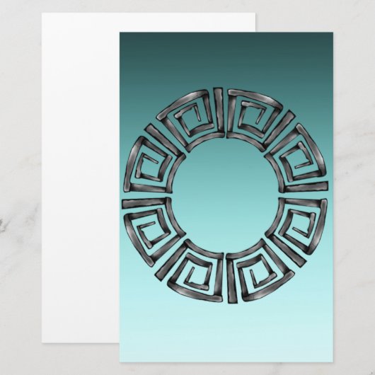 Grieks ontwerp briefpapier (Voorkant / Achterkant)