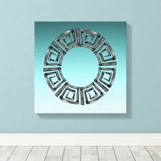 Grieks ontwerp canvas afdruk (Insitu (Houten vloer))