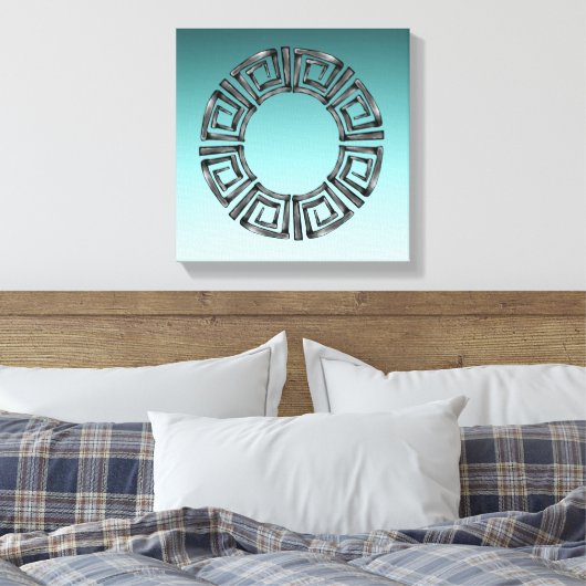 Grieks ontwerp canvas afdruk (Insitu (Slaapkamer))