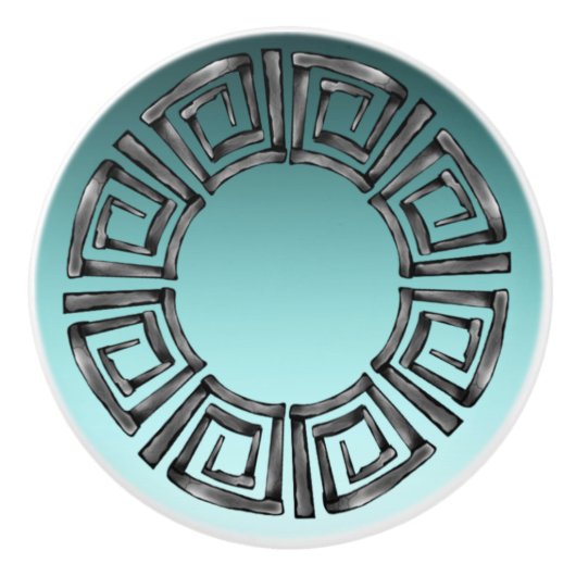 Grieks ontwerp keramische knop (Voorkant)