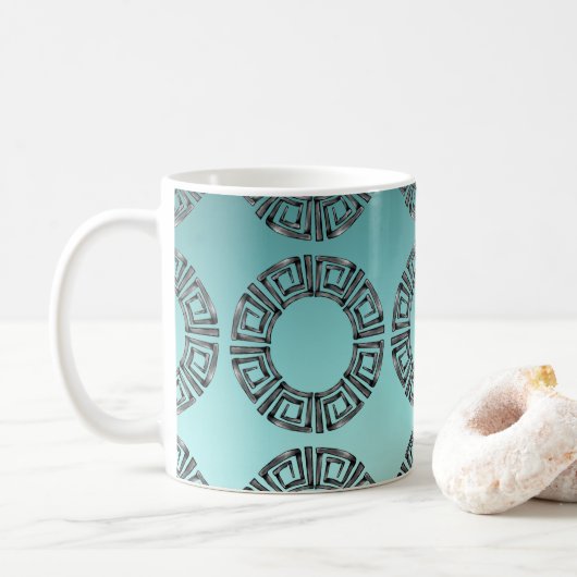 Grieks ontwerp koffiemok (Met donut)