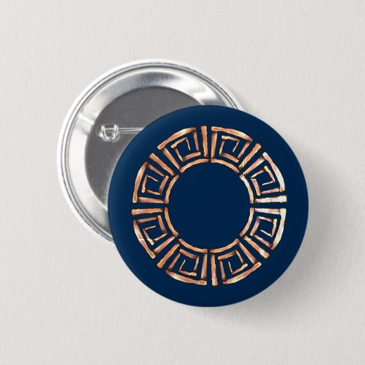 Grieks ontwerp ronde button 5,7 cm (Voorkant /achterkant)
