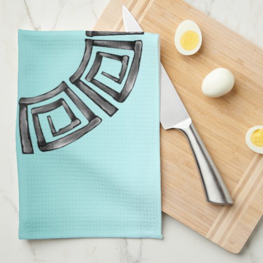 Grieks ontwerp theedoek (Quarter Fold)