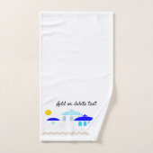 Grieks ontwerp Voeg gewoon tekst toe Bad Handdoek (Handdoek)