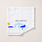 Grieks ontwerp Voeg gewoon tekst toe Bad Handdoek (Wasdoekje)