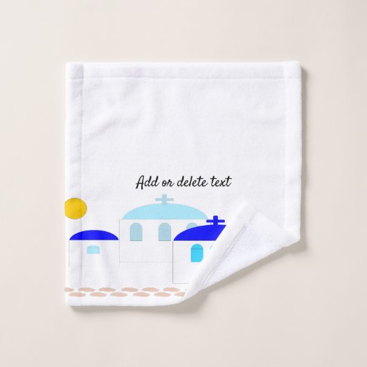 Grieks ontwerp Voeg gewoon tekst toe Bad Handdoek (Wasdoekje)