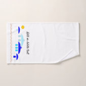 Grieks ontwerp Voeg gewoon tekst toe Bad Handdoek (Handdoek)