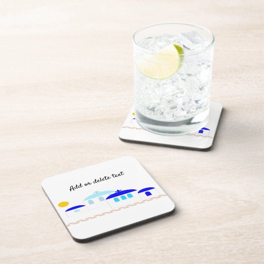 Grieks ontwerp Voeg gewoon tekst toe Bier Onderzetter (Rechterzijde)