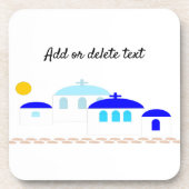 Grieks ontwerp Voeg gewoon tekst toe Bier Onderzetter (Voorkant)