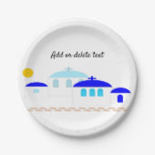 Grieks ontwerp Voeg gewoon tekst toe Papieren Bordje (Voorkant)