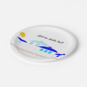 Grieks ontwerp Voeg gewoon tekst toe Papieren Bordje (Gekanteld)