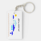 Grieks ontwerp Voeg gewoon tekst toe Sleutelhanger (achterkant)