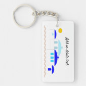 Grieks ontwerp Voeg gewoon tekst toe Sleutelhanger (Voorkant)