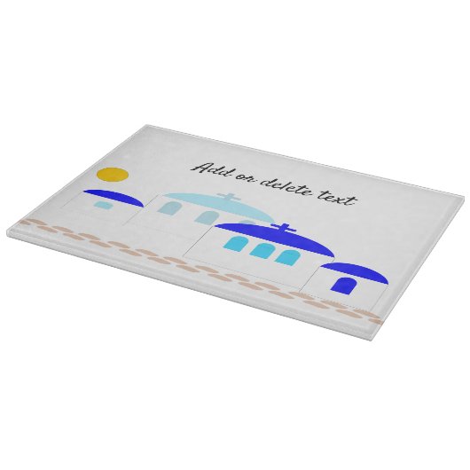 Grieks ontwerp Voeg gewoon tekst toe Snijplank (Hoek)