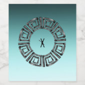 Grieks ontwerp wijn etiket (Enkel label)