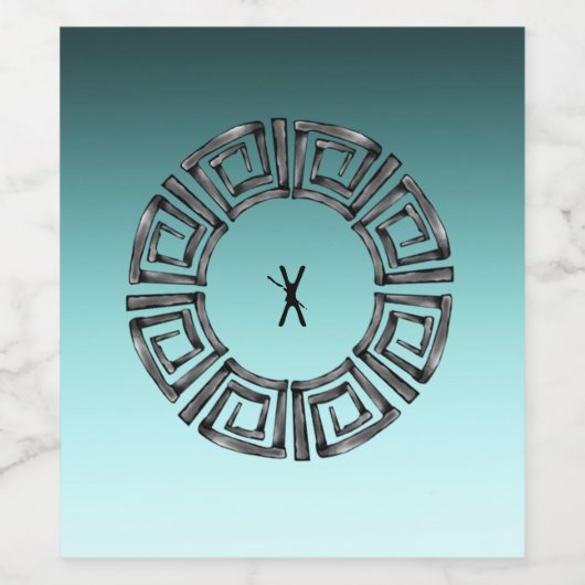 Grieks ontwerp wijn etiket (Enkel label)