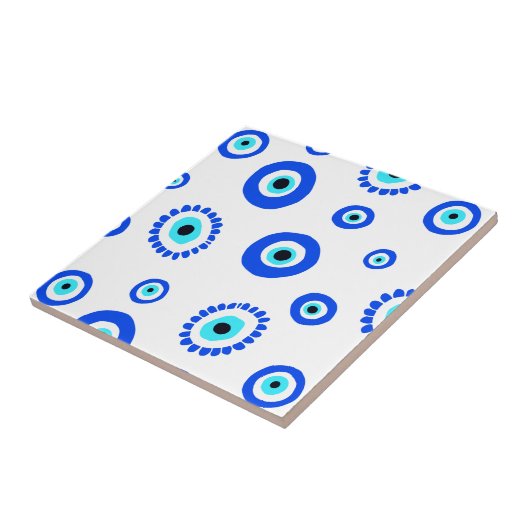 Grieks Oog Beschermen tegen Kwaad Lucky Talisman Tegeltje (Zijkant)