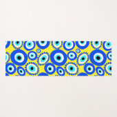 Grieks oog blauw geel patroon yogamat (Voorkant (horizontaal))