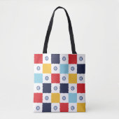 Grieks oog Kleurrijke vierkanten patroon Tote Bag (Voorkant)
