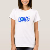 Grieks Oog LIEFDE Print T-shirt (Voorkant)