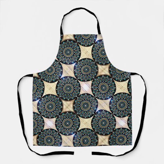 Grieks Oogblad Mandala Apron Schort (Voorkant)