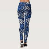 Grieks oogpatroon Blauwdruk en zilver #1 Leggings (Achterkant)