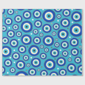 Grieks Oogpatroon met gouden accenten Cadeaupapier (Vlak)