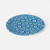 Grieks Oogpatroon met gouden accenten Papieren Bordje (Gekanteld)