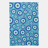 Grieks Oogpatroon met gouden accenten Theedoek (Verticaal)