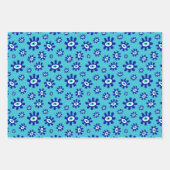 Grieks Oogsymbool Blauw en Wit Patroon Inpakpapier Vel (Voorkant 2)
