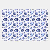 Grieks Oogsymbool Blauw en Wit Patroon Inpakpapier Vel (Voorkant)
