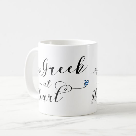 Grieks op de Mok van het hart, Griekenland (Voorkant links)