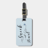 Grieks op de Sjabloon van het Bagagelabel Heart, G (Voorkant verticaal)