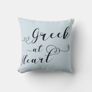 Grieks op Heart Throw Cushion, Griekenland Kussen