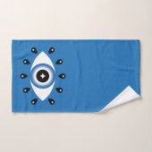 Grieks Oraal Oraal Patroon Blauw Wit Bad Handdoek (Handdoek)