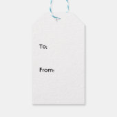 Grieks Oraal Oraal Patroon Blauw Wit Cadeaulabel (Achterkant)