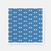 Grieks Oraal Oraal Patroon Blauw Wit Servet (Voorkant)