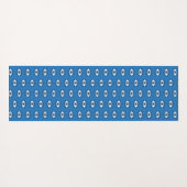 Grieks Oraal Oraal Patroon Blauw Wit Yogamat (Achterkant (horizontaal))