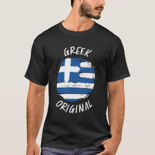 Grieks Origineel Griekse Vlag Griekse Wortels T-shirt