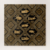 Grieks ornament en Meander Key Legpuzzel (Horizontaal)