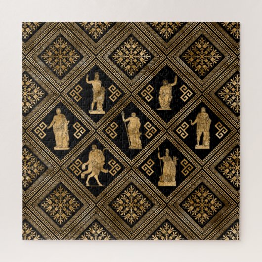 Grieks ornament en Meander Key Legpuzzel (Verticaal)