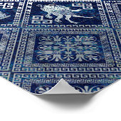 Grieks ornament en Meander Key Poster (Hoek)