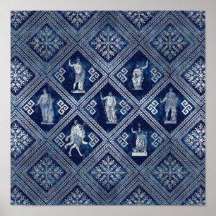 Grieks ornament en Meander Key Poster