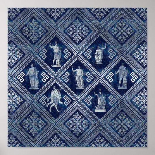 Grieks ornament en Meander Key Poster (Voorkant)