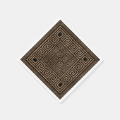 Grieks Ornament - Grieks Meander - zwart goud Servet (Hoek)