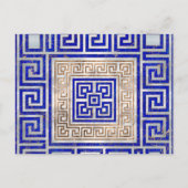 Grieks Ornament - Lapis Lazuli en goud Briefkaart (Voorkant)