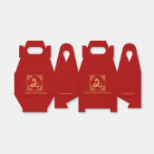 Grieks Ornament Lijst Golden Snake Red Bedankdoosjes (Uitgevouwen)