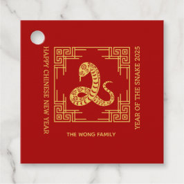 Grieks Ornament Lijst Golden Snake Red Bedankjes Labels