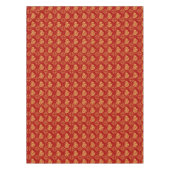 Grieks Ornament Lijst Gouden Drakenpatroon Rood Tafelkleed (Voorkant)