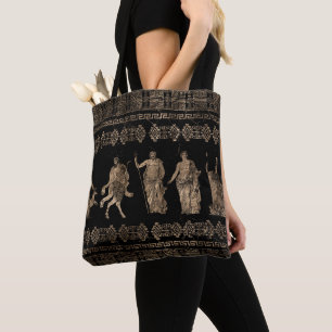 Grieks ornament van de Diersteden en de Meander Tote Bag